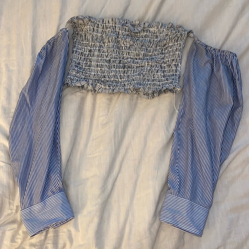 LF Furst of a Kind Smocked Top Striped Shirt (22)